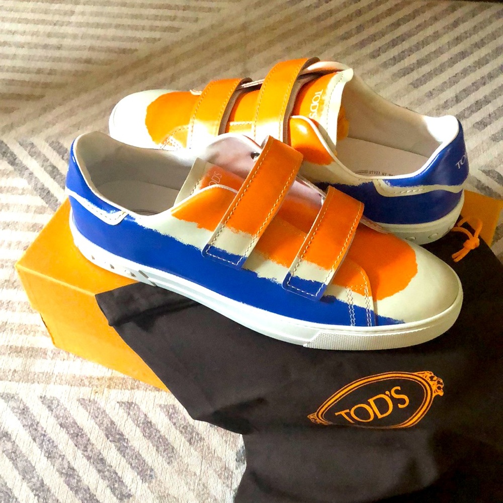 Tod’s Velcro cassetta sportivo legger size 10 new in box. Made in Italy